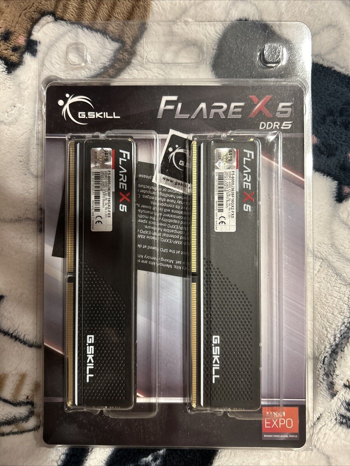 G.Skill Flare X5 32GB (2x 16GB) DDR5-6000 (PC5-48000) CL32 Desktop RAM For AMD