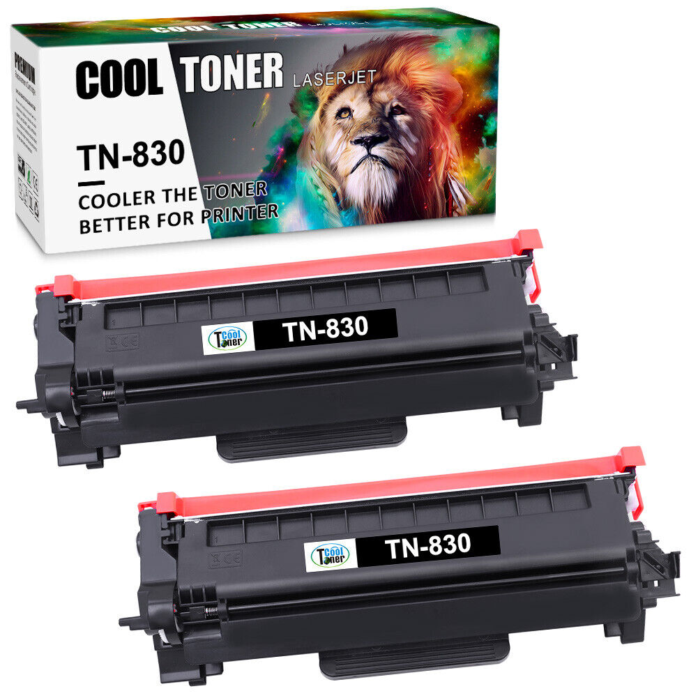 2PK TN830 Toner Cartridge Compatible for Brother TN830XL HL-L2460DW DCP-L2647DW