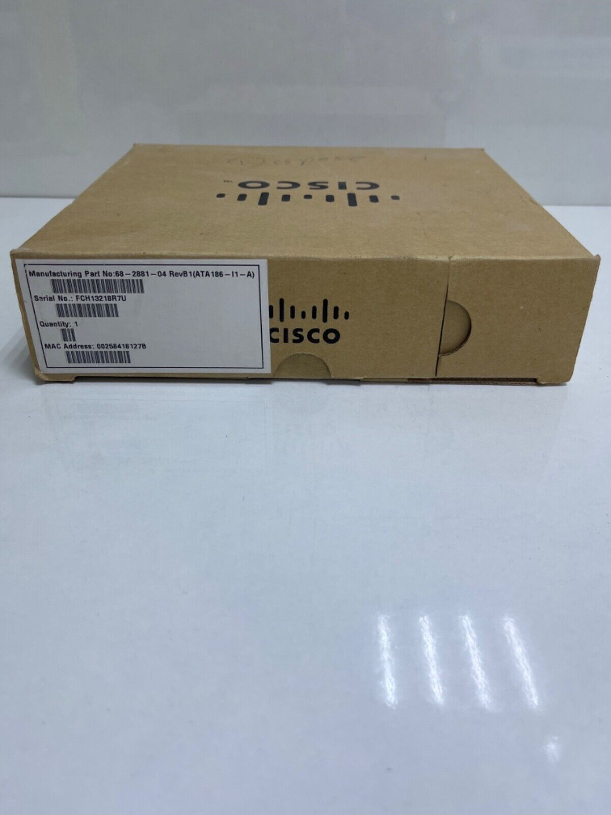 Cisco 68-2881-04 revB1 10/100 Wired Analog Telephone Adapter (ATA186-I1-A)