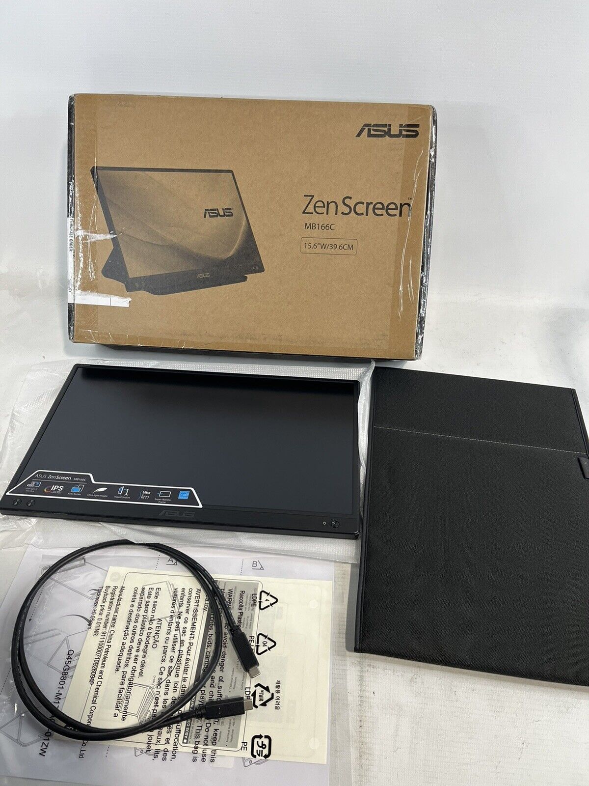 ASUS ZenScreen MB166C 15.6 in 1920 x 1080 Widescreen IPS Monitor 90LM07D3-B011B0