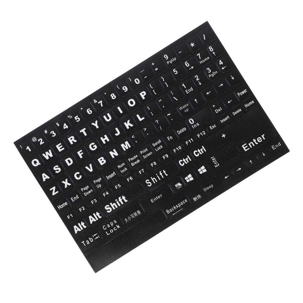  Alphabet Letters English Keyboard Stickers Replacement for Desktop Applique