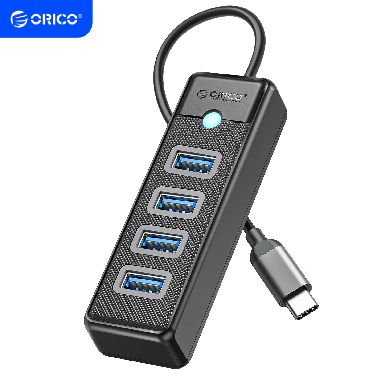 ORICO Type C to 4 Port USB 3.0 Hub High Speed USB Splitter for Laptop Xbox Mouse