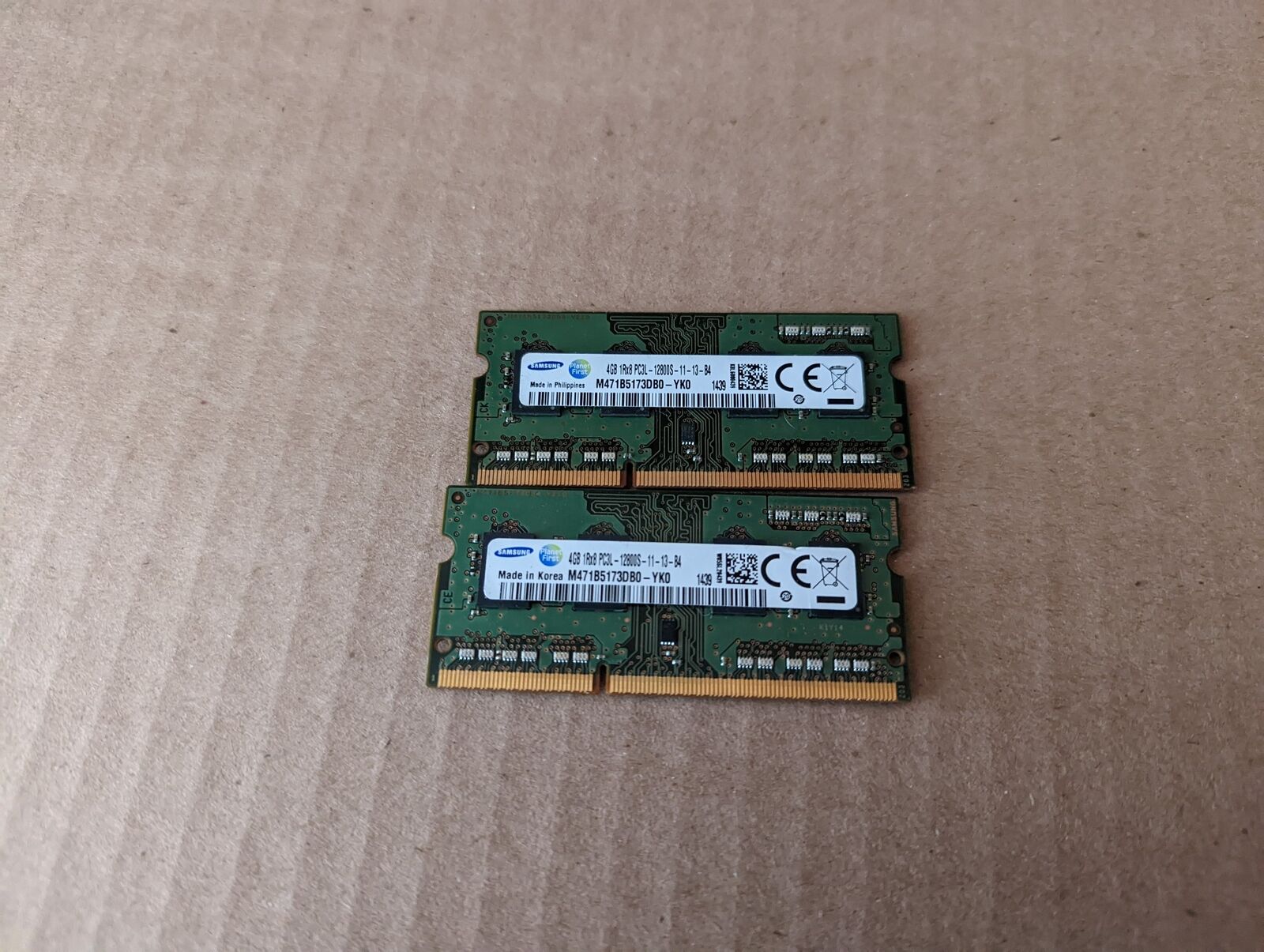 SAMSUNG 8GB (2X4GB) 1RX8 PC3L-12800S DDR3-1600MHZ RAM M471B5173DB0-YK0 A5-118