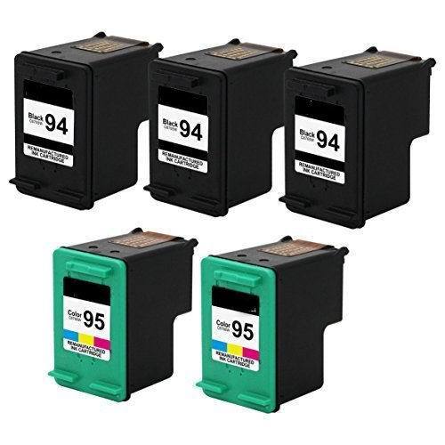 5 PACK compatible For HP # 94 # 95 Ink For Officejet 6200 6210 6213 6215 7410