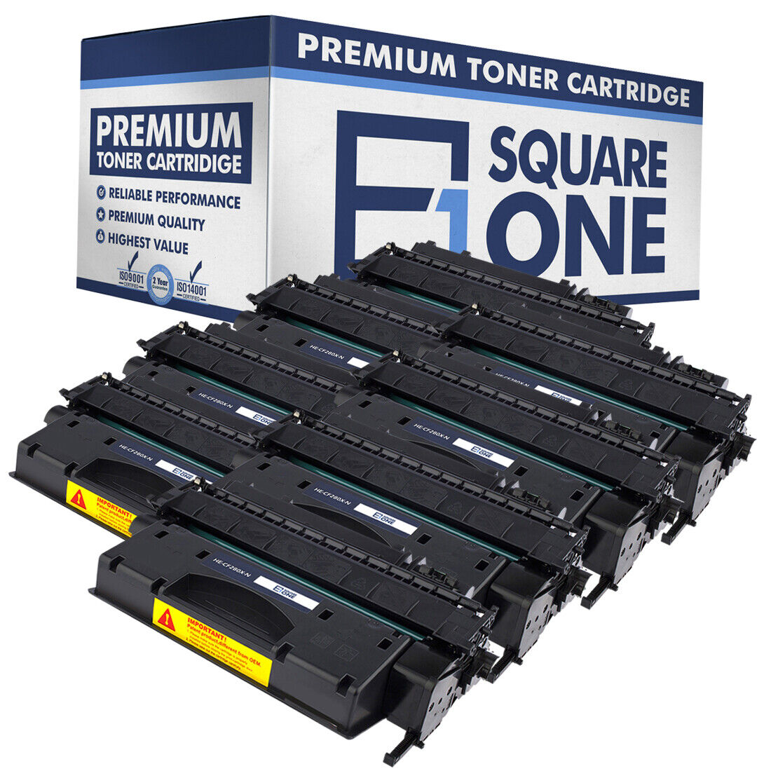 Compatible High Yield Toner Cartridge Replacement for HP 80X CF280X Black, 8-PK