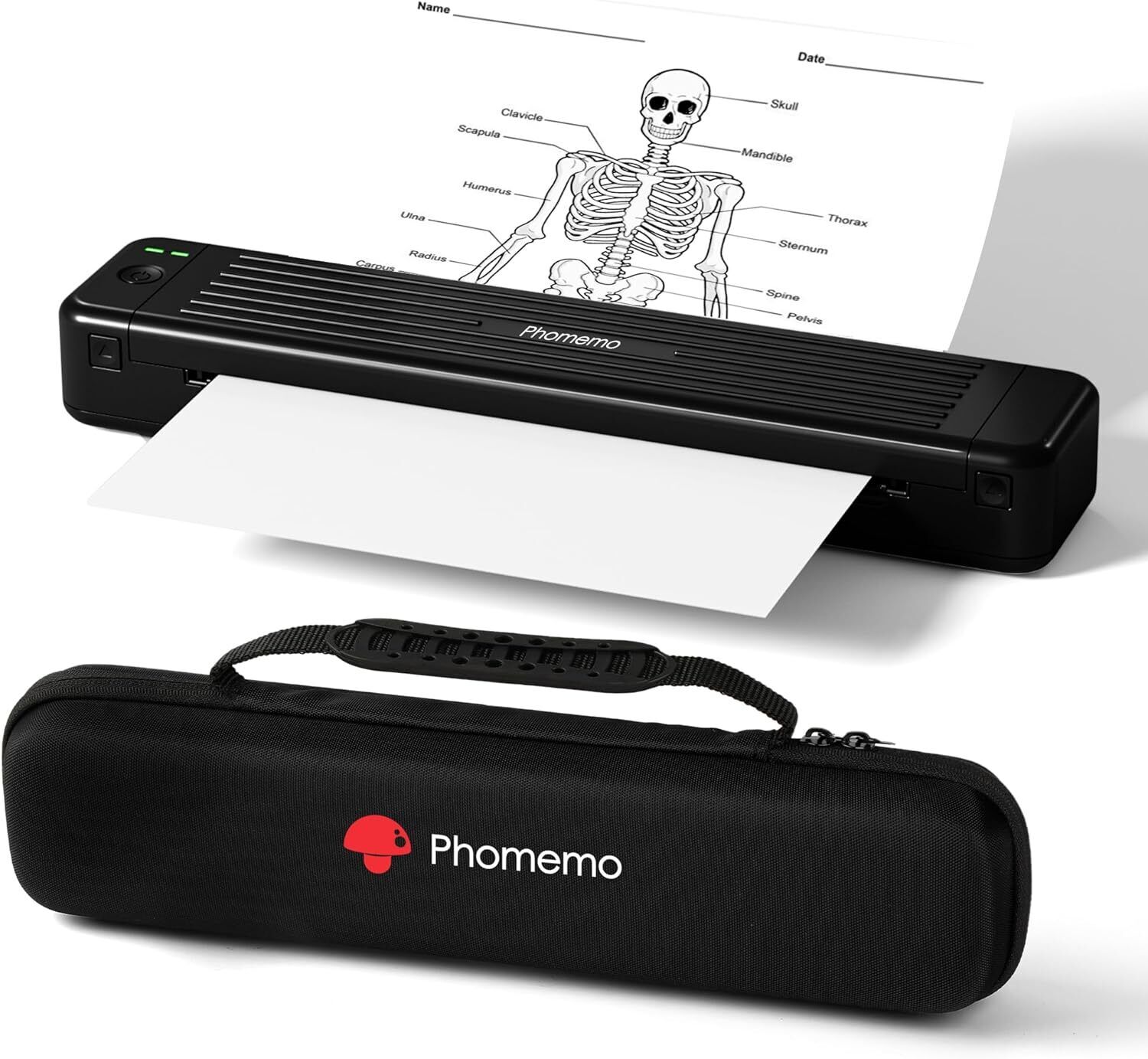 Phomemo Portable Printers Wireless Travel [Upgrade] P831 Inkless Thermal 300DPI