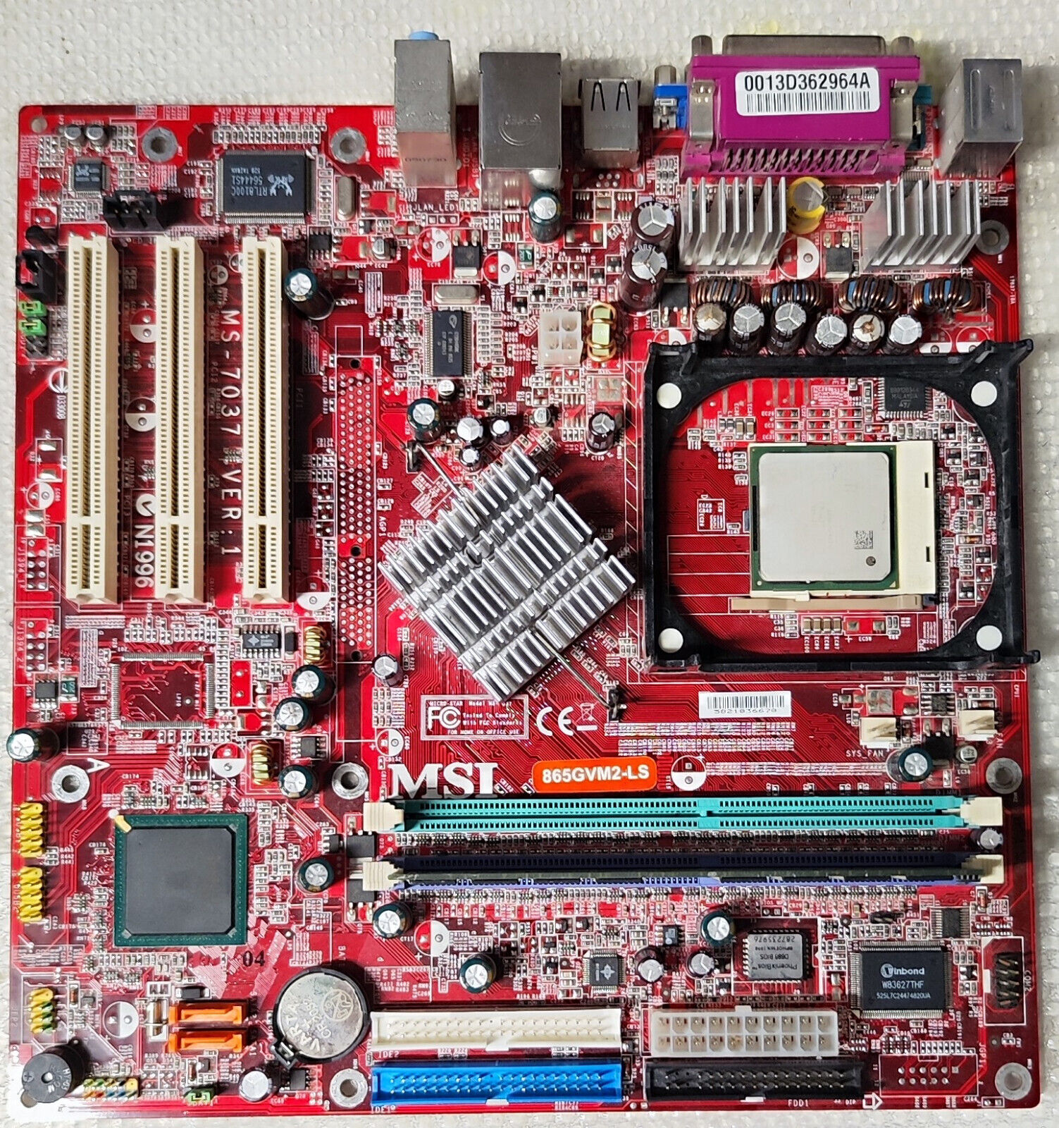 MSI MS-7037 V1.x Motherboard 478 Bundle - Pentium 4 CPU + DDR RAM