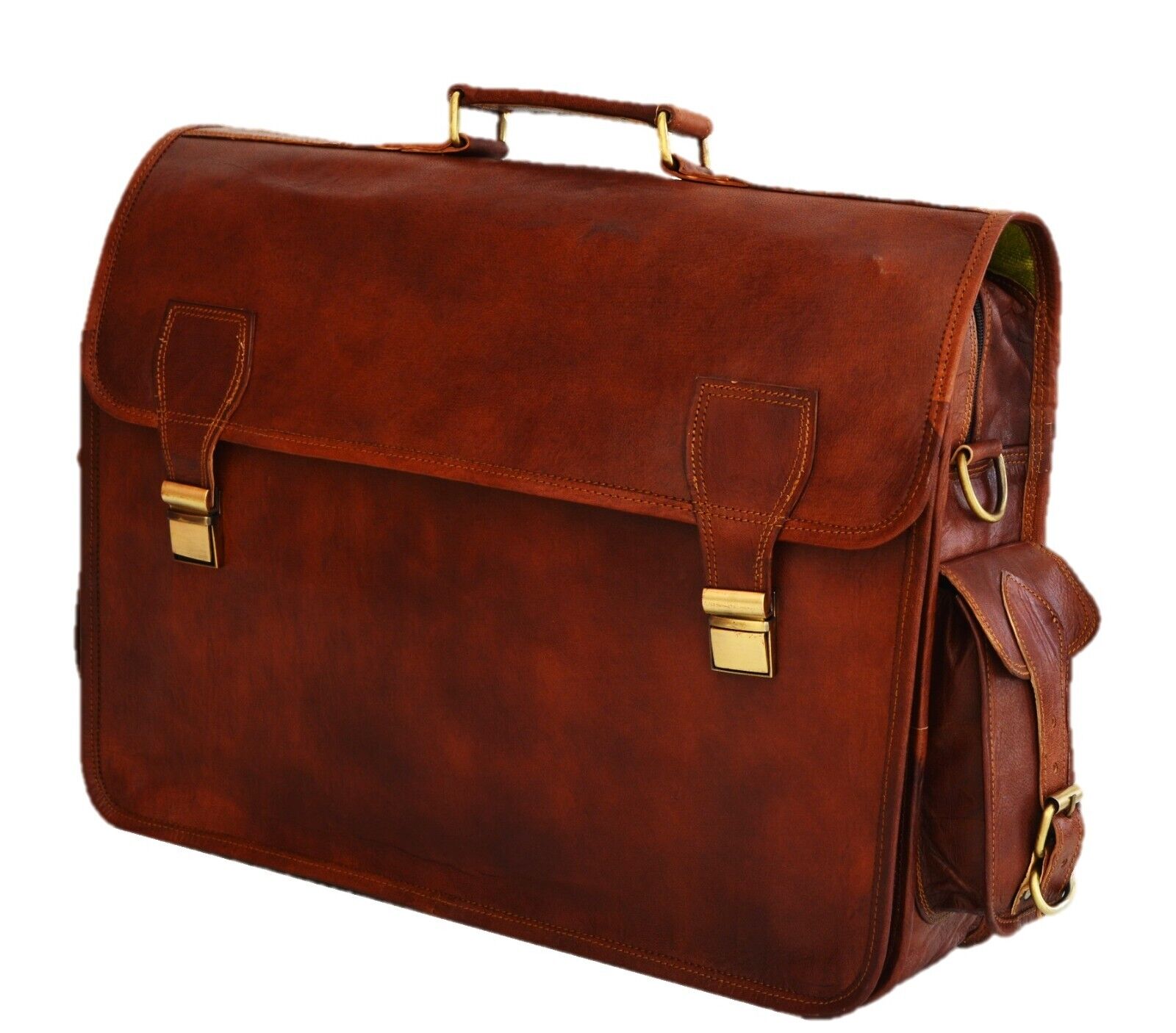 Men's vintage shoulder satchel laptop bag