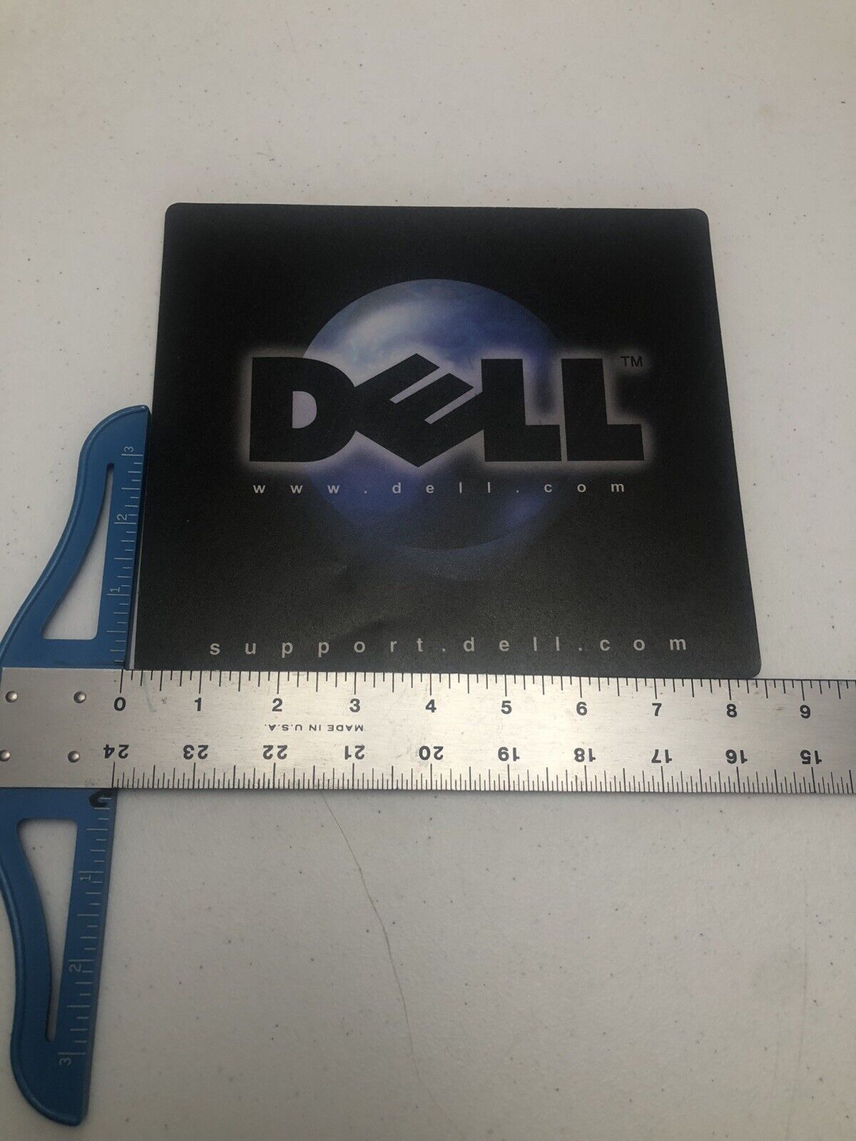 Vintage DELL Computers Mouse Pad Support.Dell.com Blue & Black