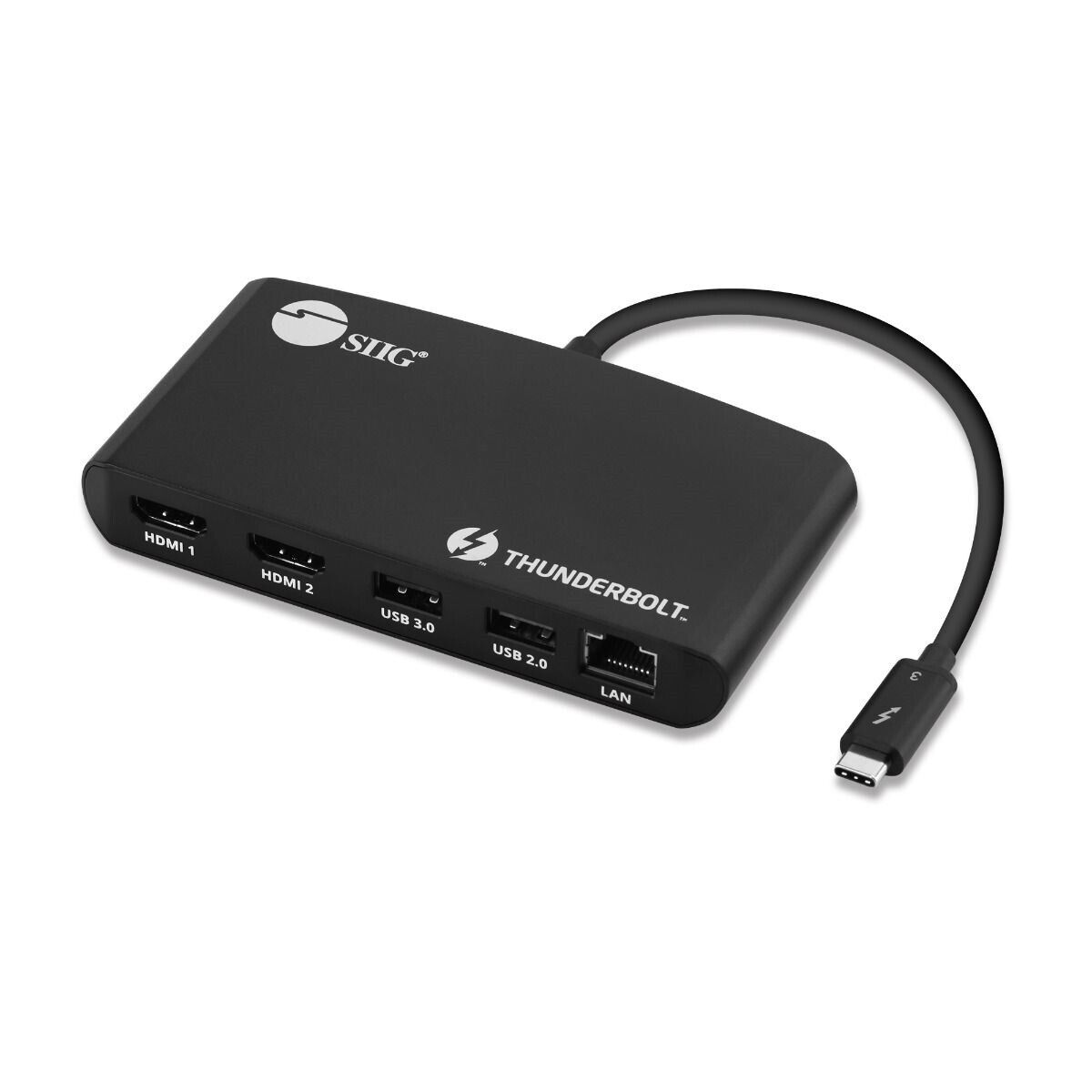 SIIG Thunderbolt 3 Dock (Dual 4K HDMI, USB 3.0, USB 2.0, Gigabit Ethernet