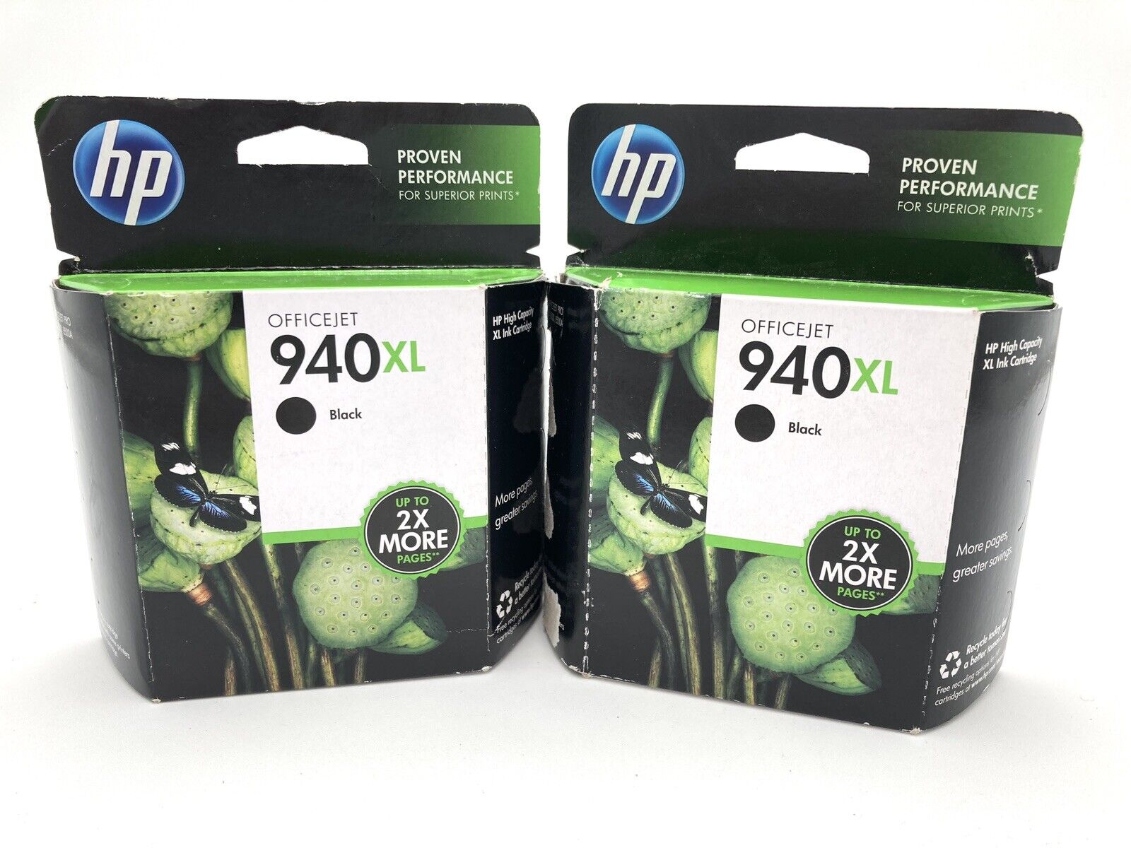2NEW Genuine HP Officejet 940XL Black C4906AN Exp. 12/2013 Sealed Ink Cartridge