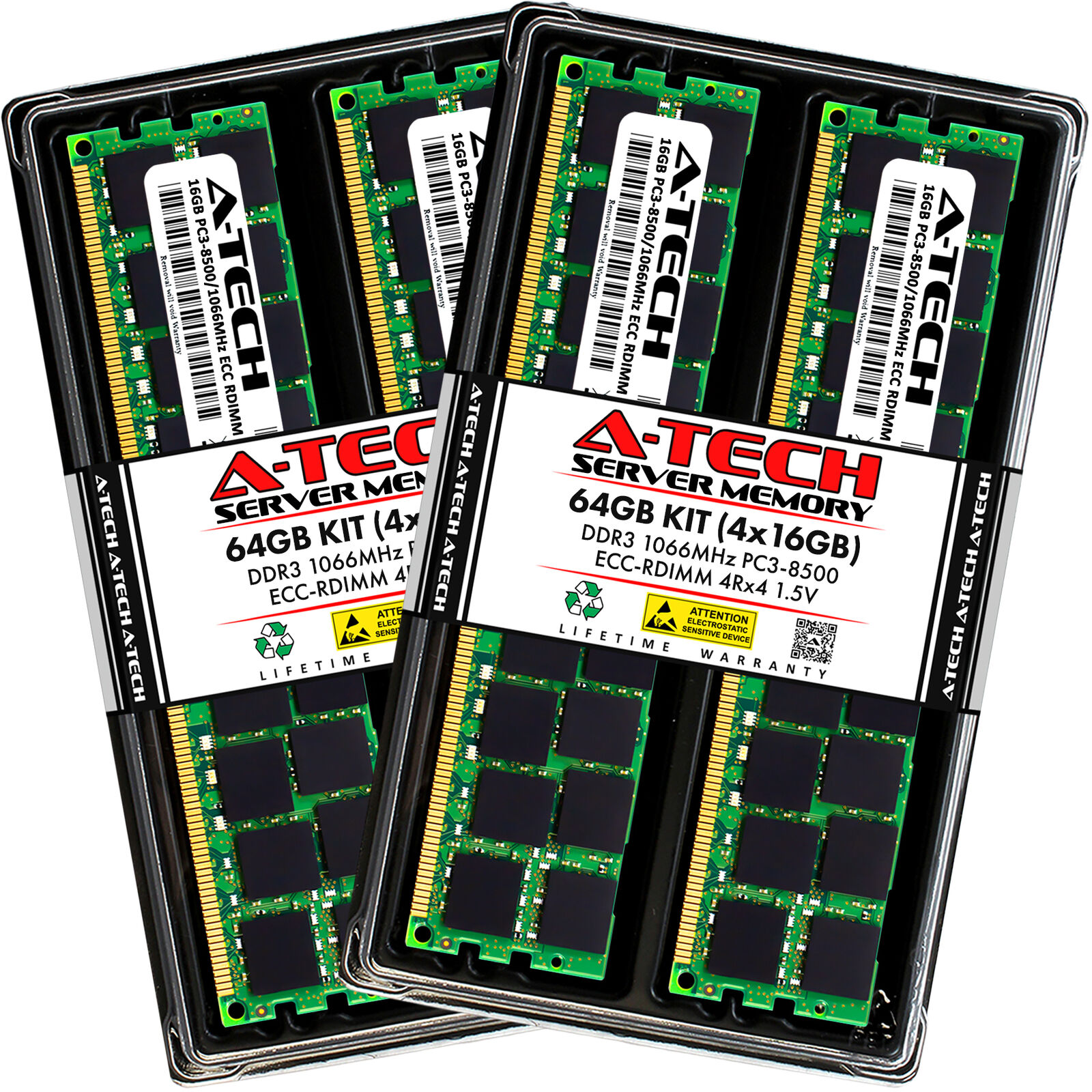 64GB Kit 4x 16GB PC3-8500R ECC RDIMM REG Memory RAM for Dell PowerEdge T320 R320