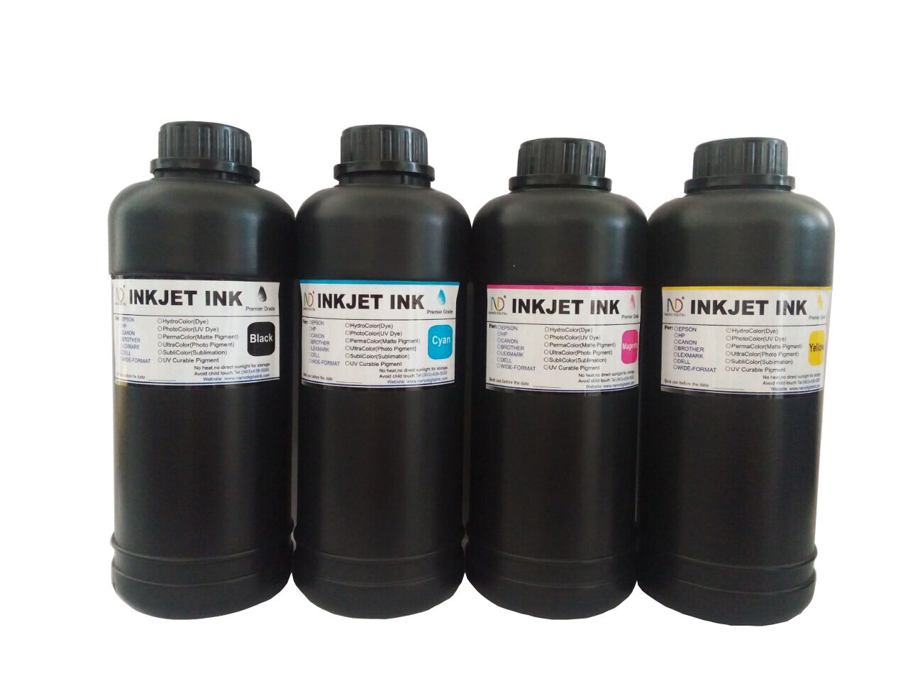4x500ml ND® Premium LED UV Curable ink for Mimaki UJV55-320 UV Printer