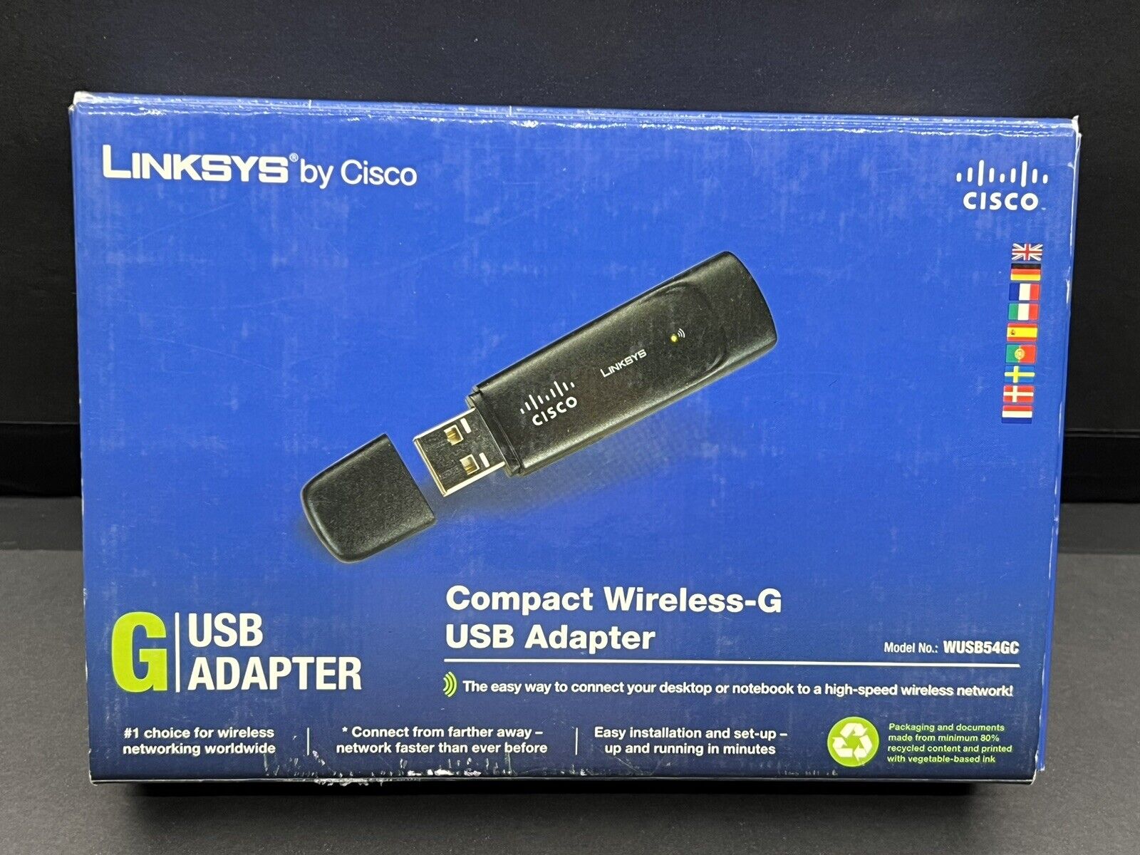 Linksys WUSB54GC Compact Wireless-G USB 2.0 WIFI Network Card Adapter Dongle