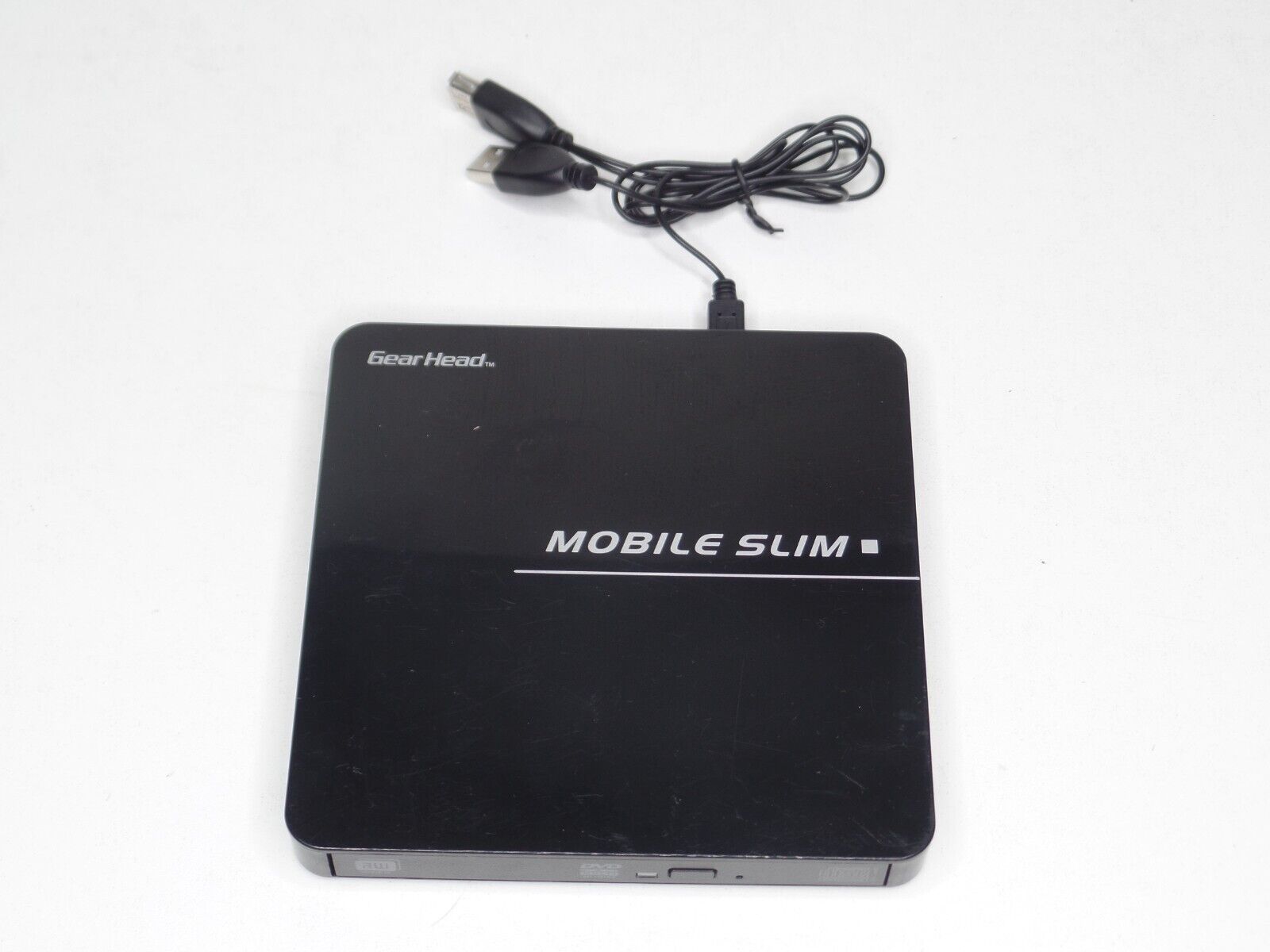 Gear Head Mobile Slim External Optical Drive Model CDSL07U2S Black Slim CD DVD