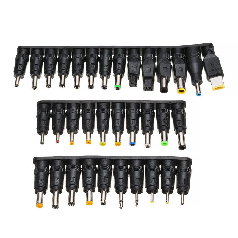 34Pcs Universal Power Charger Supply Adapter Plug Connector for Notebook Laptop