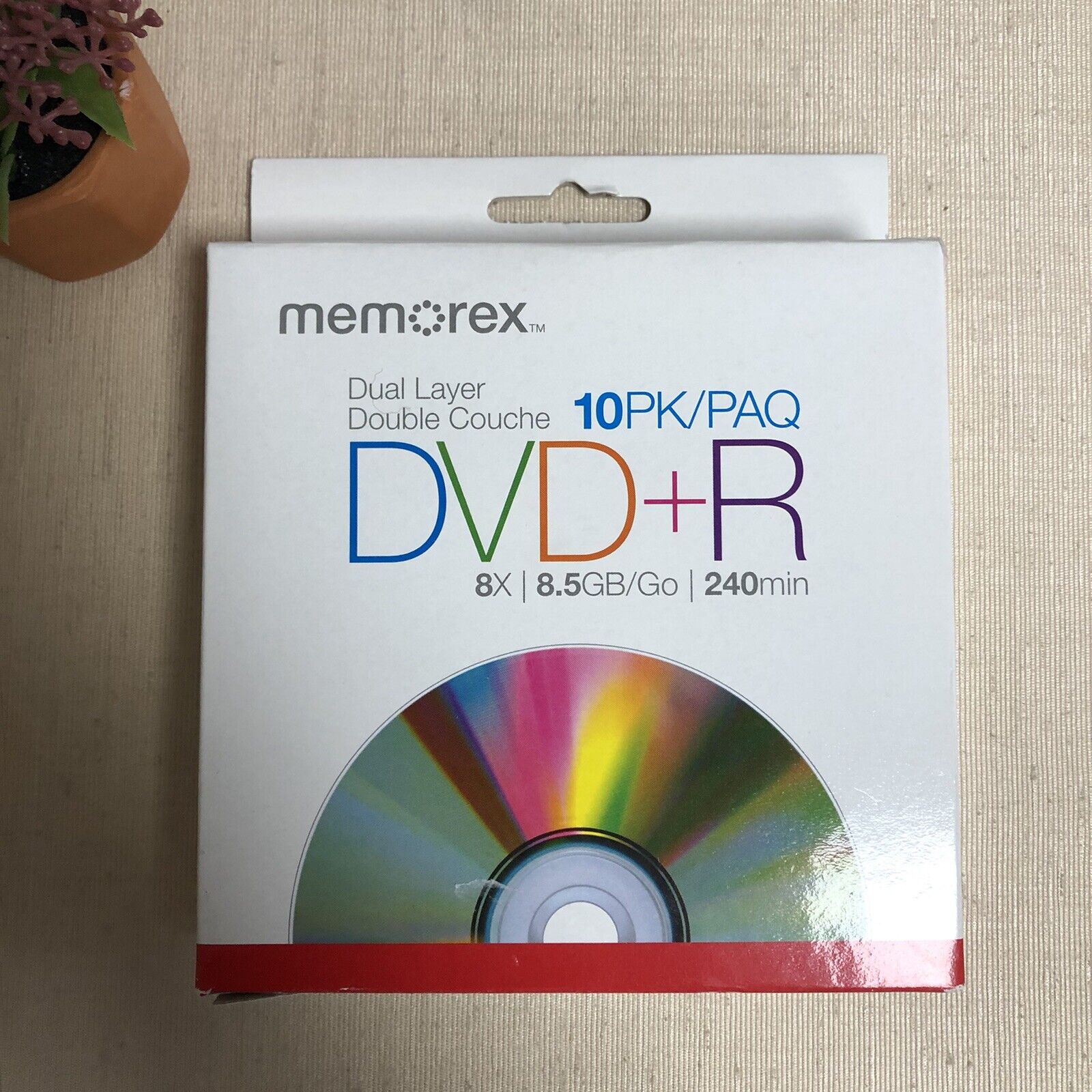 Memorex Dual Layer DVD+R 10-pack - 8X, 8.5GB, 240 mins
