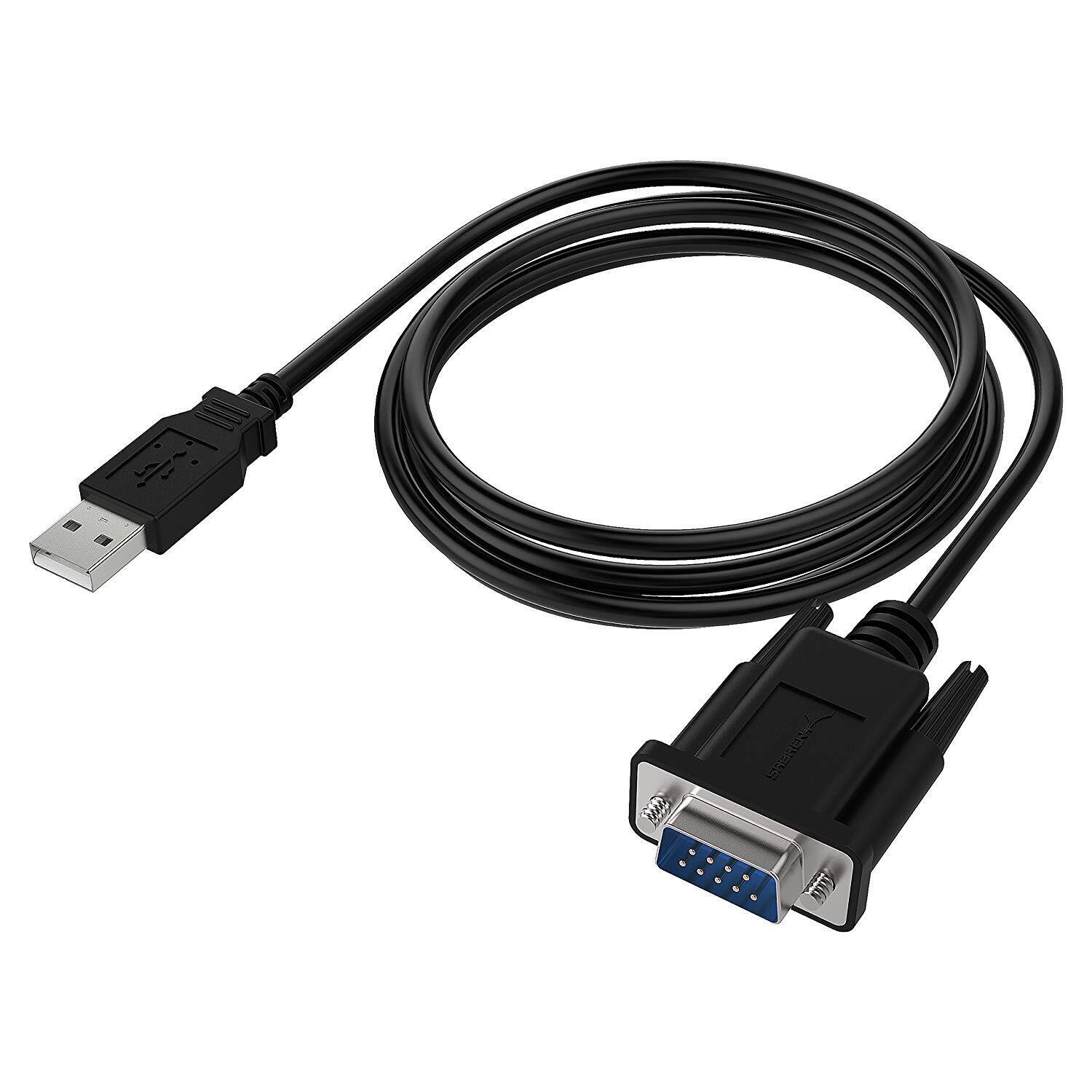 SABRENT USB 2.0 to Serial (9-Pin) DB-9 RS-232 Adapter Cable 6ft Cable