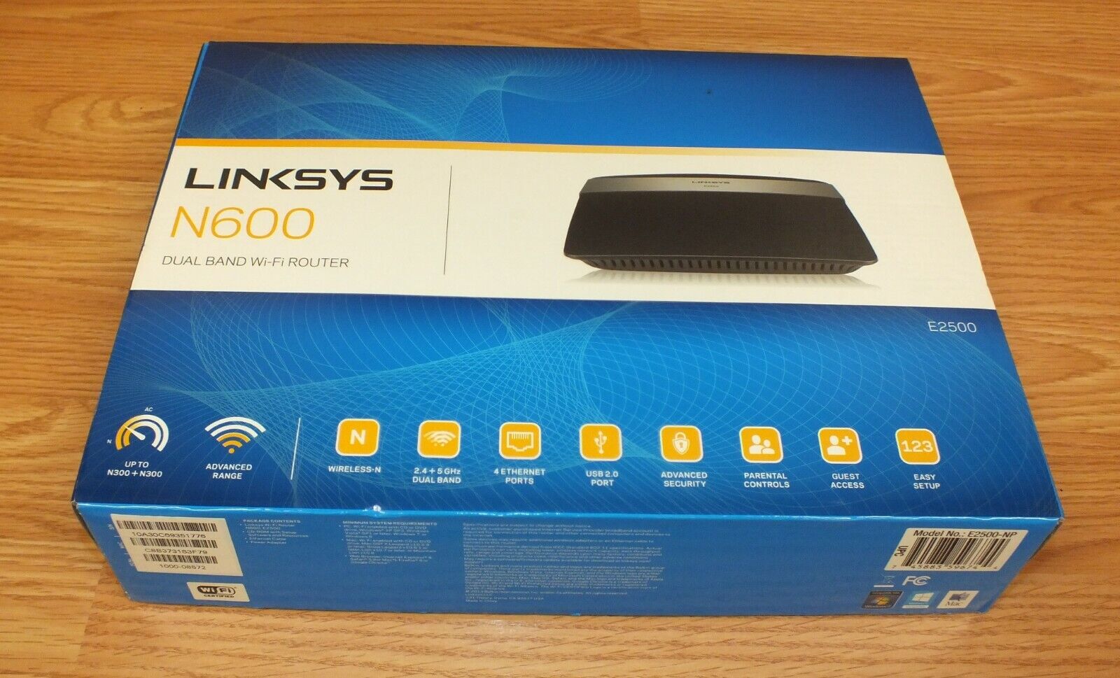 Genuine Linksys N600 (E2500) Wireless Dual Band Wi-Fi Router **READ** 