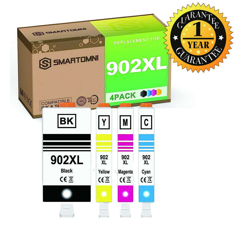 4 Pack 902 XL Ink Cartridges for HP Officejet Pro 6960 6968 6970 6975 6978 6958