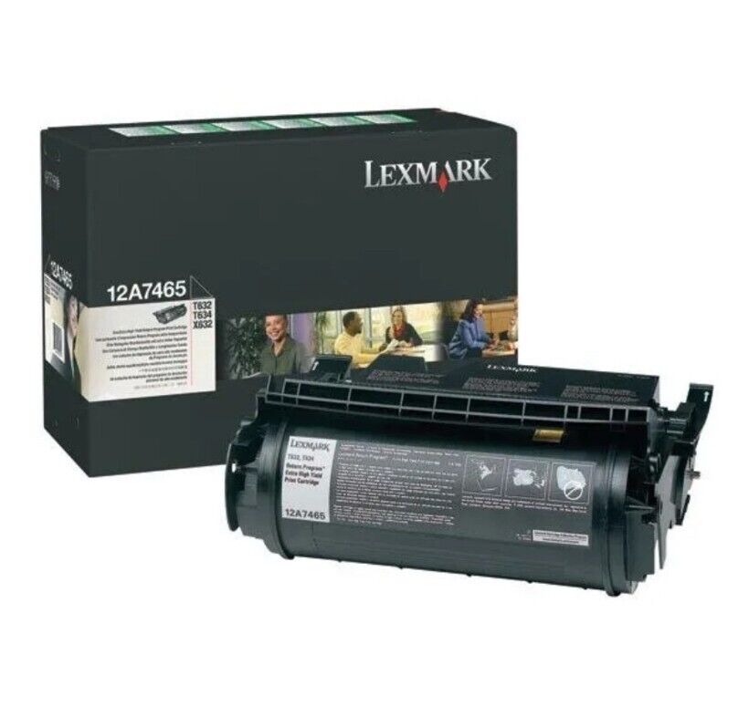 New Genuine Lexmark 12A7365 Black Extra High Yield Toner Cartridge 32,000 pages