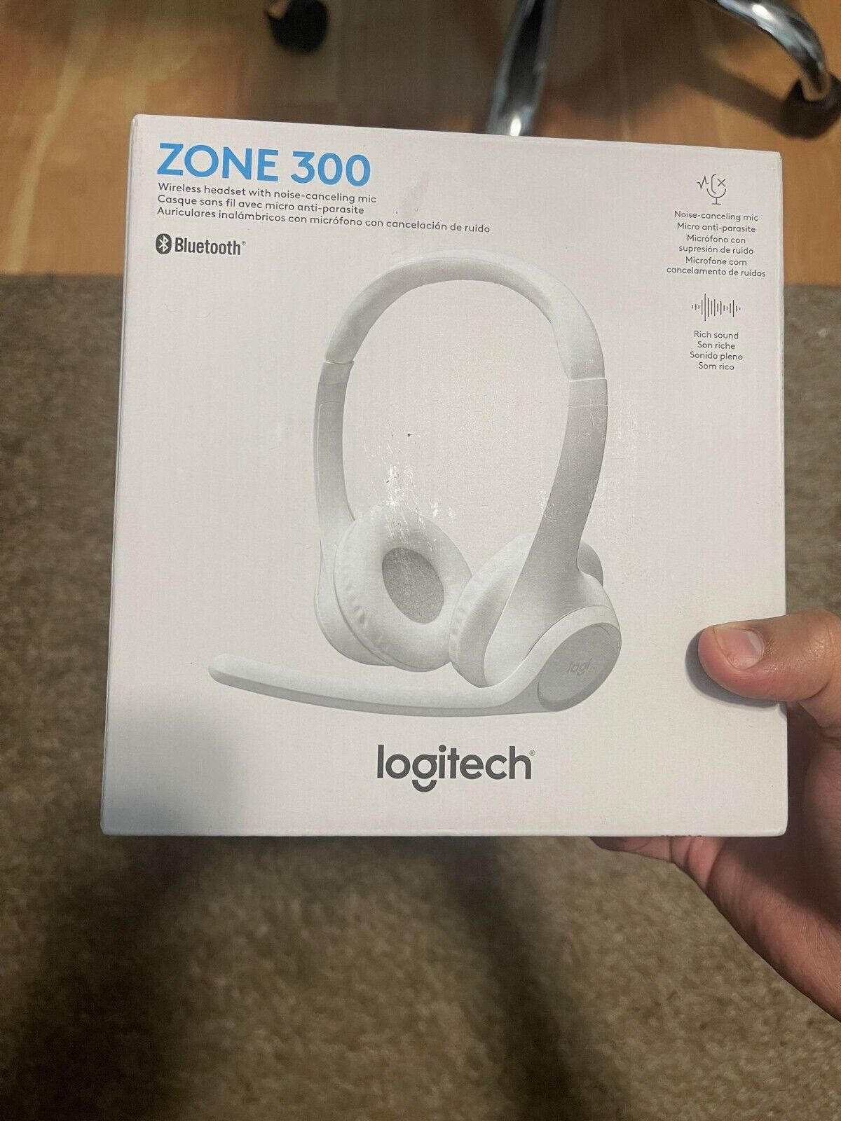 Logitech - Zone 300 Wireless Bluetooth On-ear Headset With Noise-Canceling Mi...