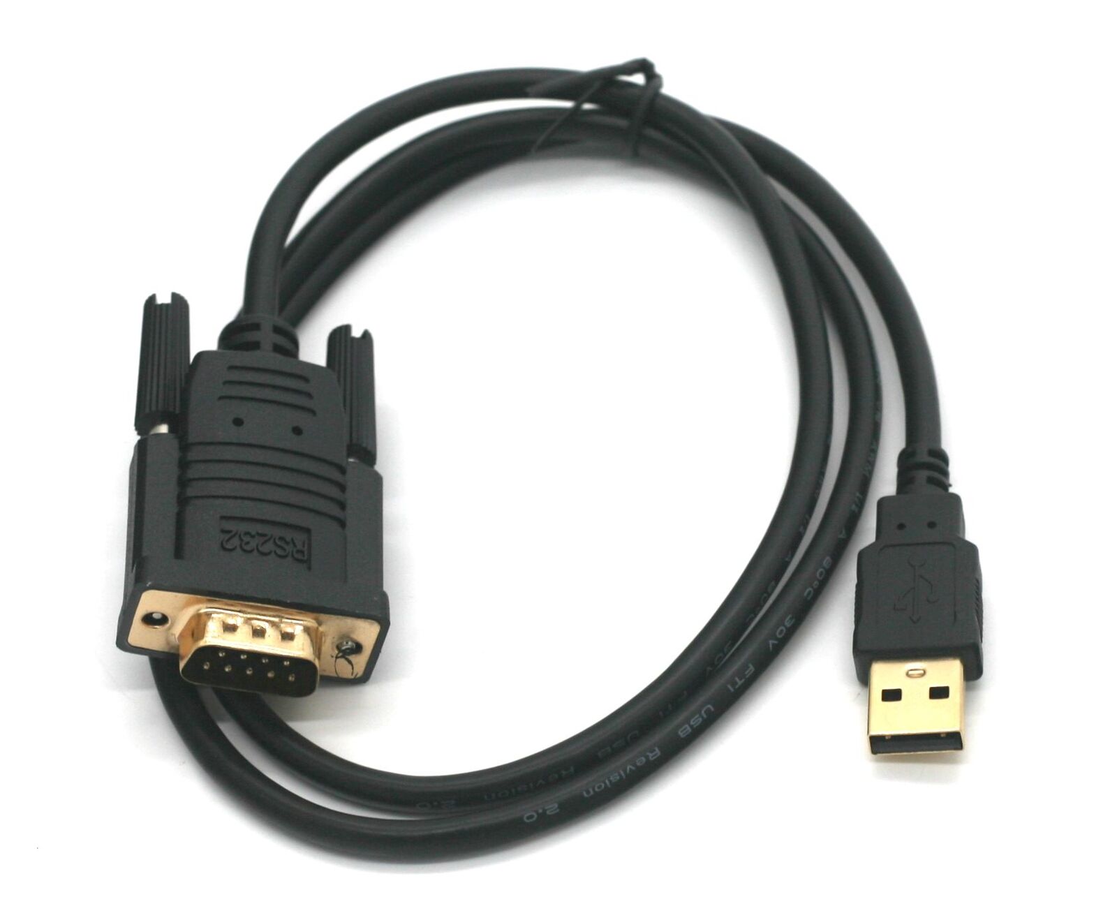 USB-A to DB9-Male Serial Port Adapter Prolific GT Chipset 3FT