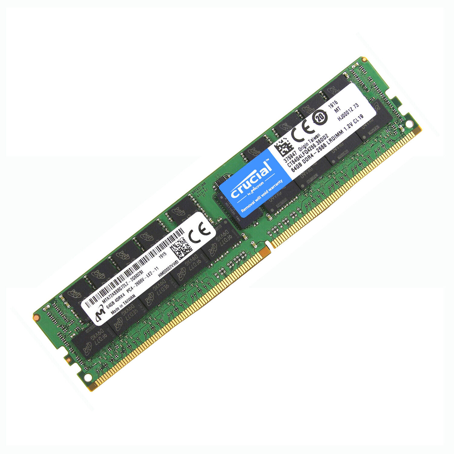 CT64G4LFQ4266 Crucial 64GB 2666MHz DDR4 Load Reduced DlMM  4Rx4 Server Memory