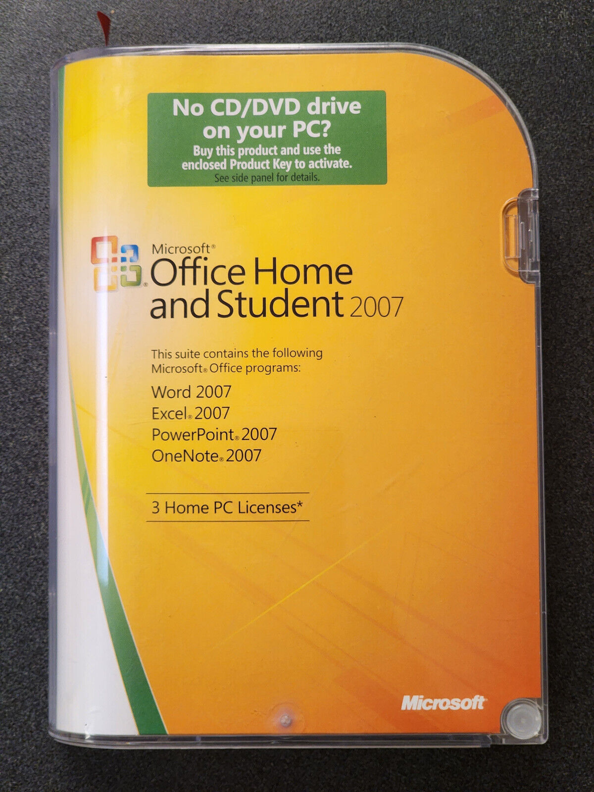 Microsoft MS Office 2007 Home & Student GENUINE Disc & Product Key w/ Case