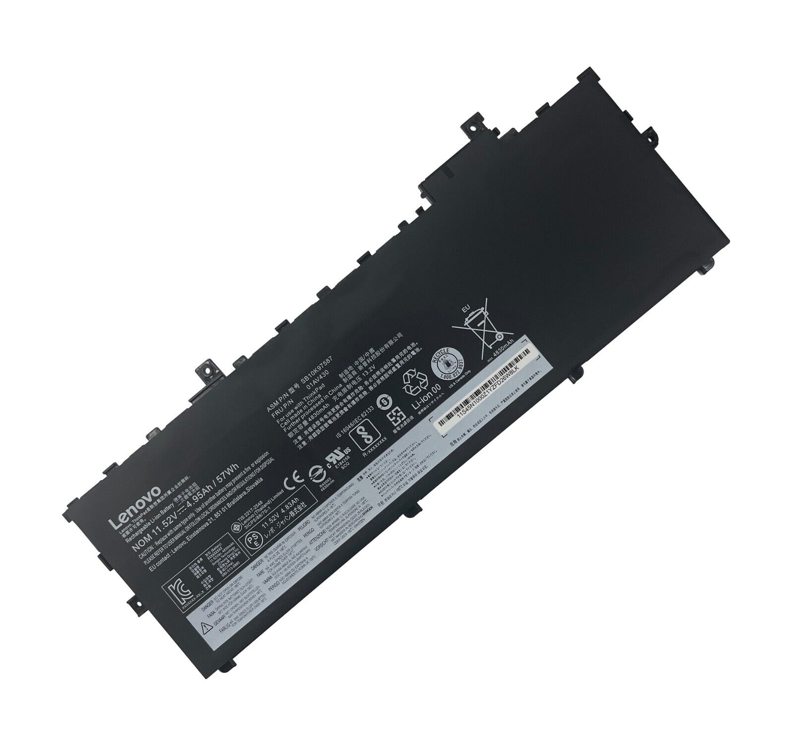 OEM Genuine 56Wh 01AV430 01AV494 01AV431 Battery For Lenovo Thinkpad X1 Carbon