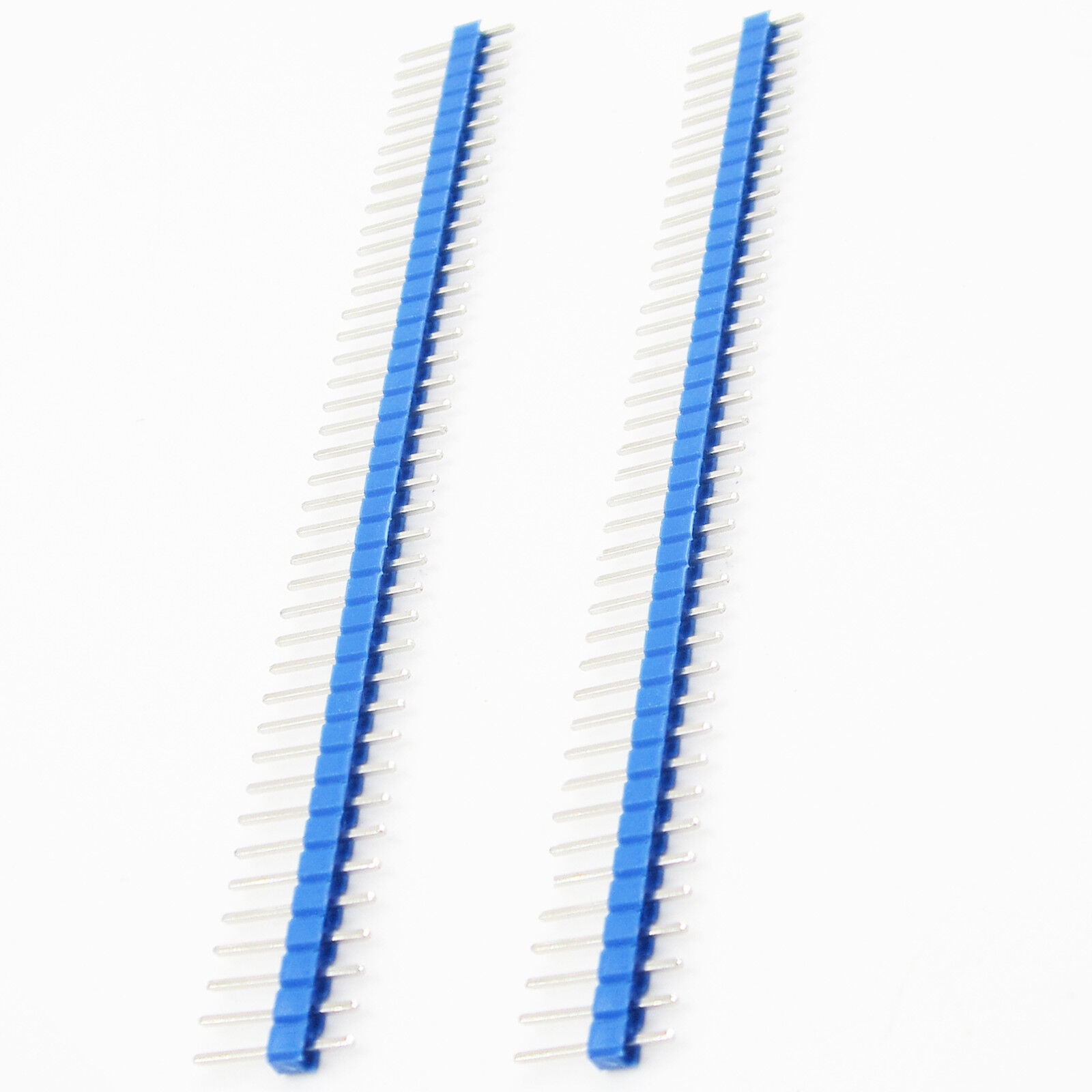 10PCS 40Pin 1x40P Male 2.54mm Breakable Pin Header Strip 40P Blue Color