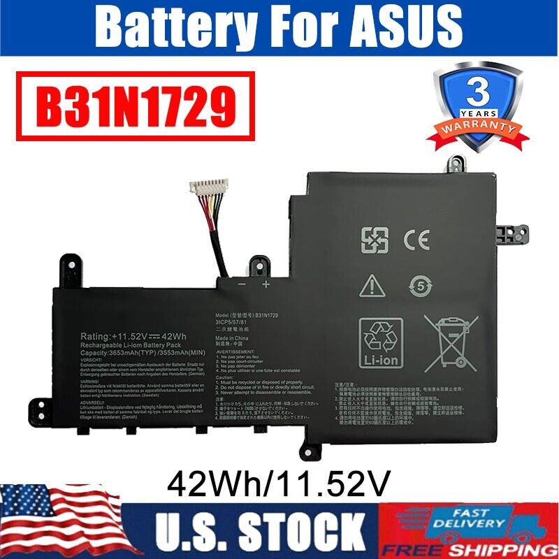 B31N1729 Battery for ASUS VivoBook S15 S530F S530UA S530UN X530FN S530UF 42Wh US