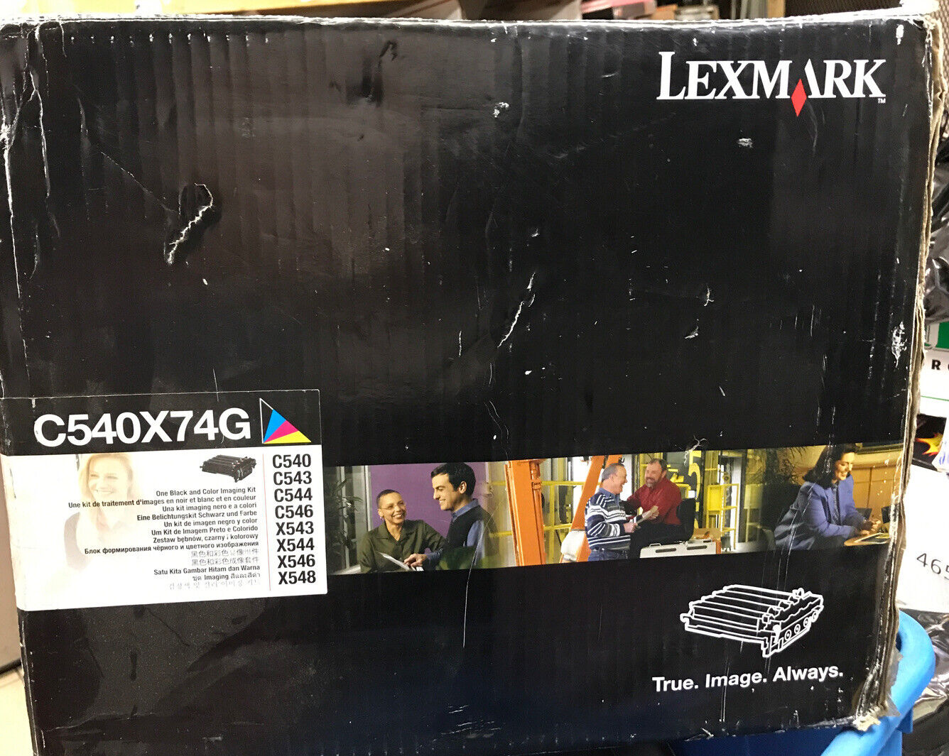 ✅ LEXMARK C540X74G Black‼️/ Color Imaging Kit- Very Distressed Box, Sealed Bags‼