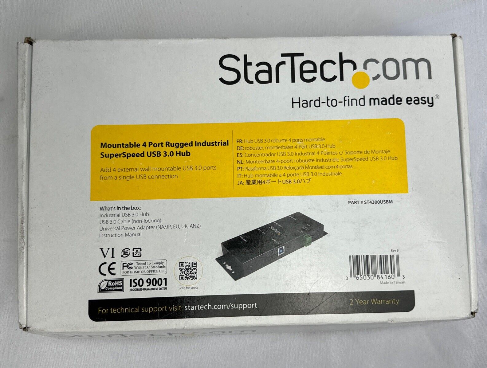 StarTech 4 Port Industrial USB 3.0 Hub Super speed