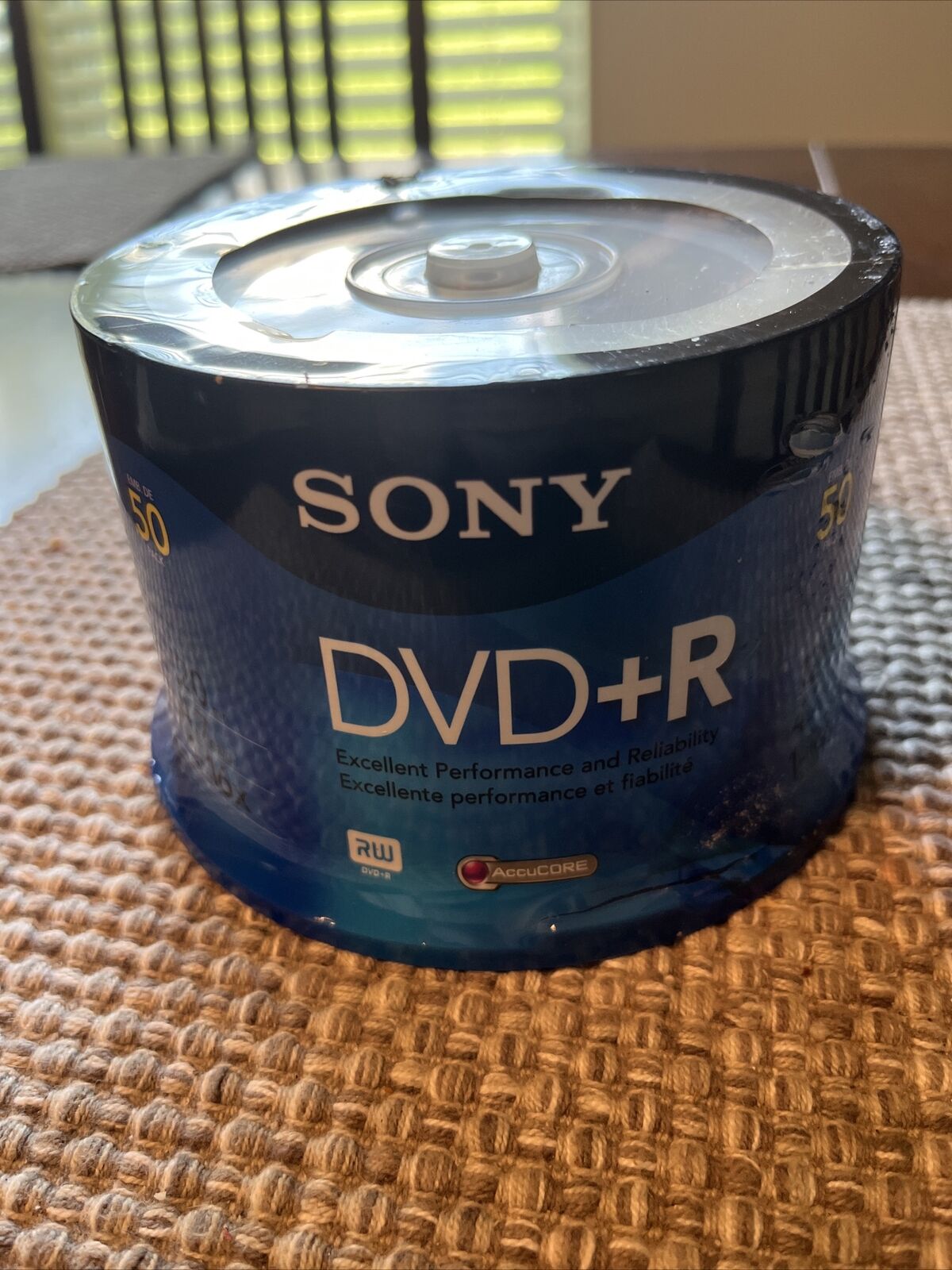 Sony DVD+R SEALED 50-Pack Blank Media 4.7GB -120 min 16x Accucore