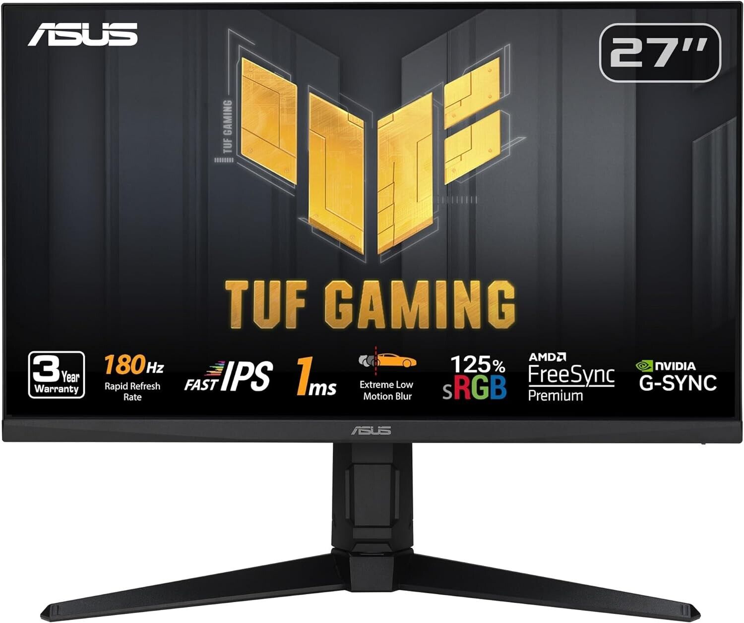 ASUS TUF Gaming 27” 1080P Monitor (VG279QL3A) - Full HD, 180Hz, 1ms, Fast IPS