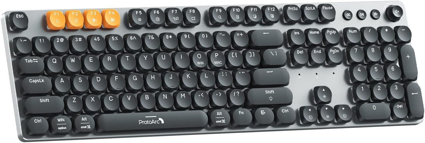 ProtoArc Bluetooth Mechanical Keyboard for Office, MECH K300 Wireless Tactile