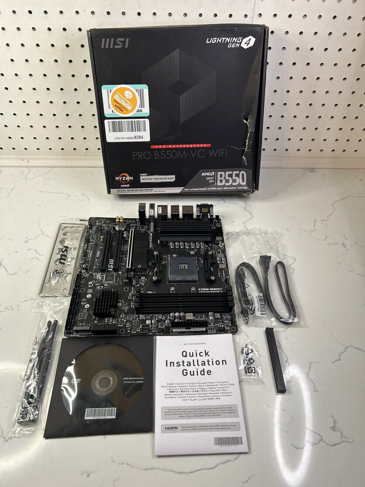 MSI PRO B550M-VC WiFi ProSeries Motherboard For Parts
