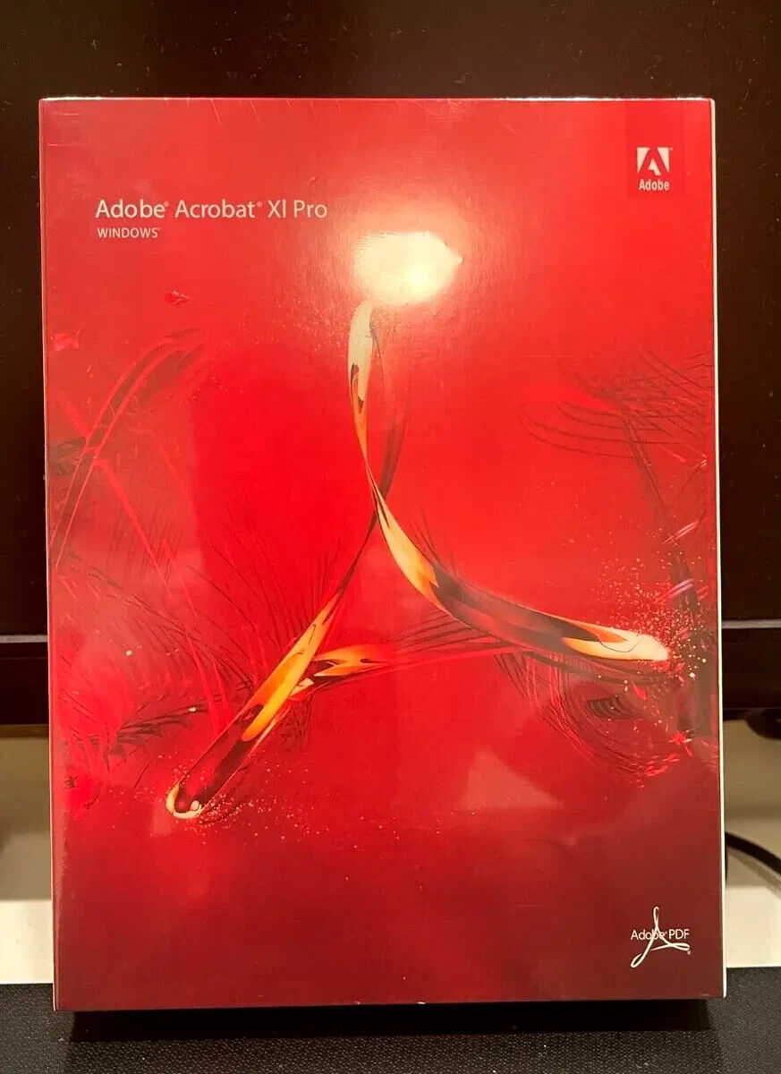 Sealed Adobe Acrobat XI Pro for 2 PC Full Version DVD Install