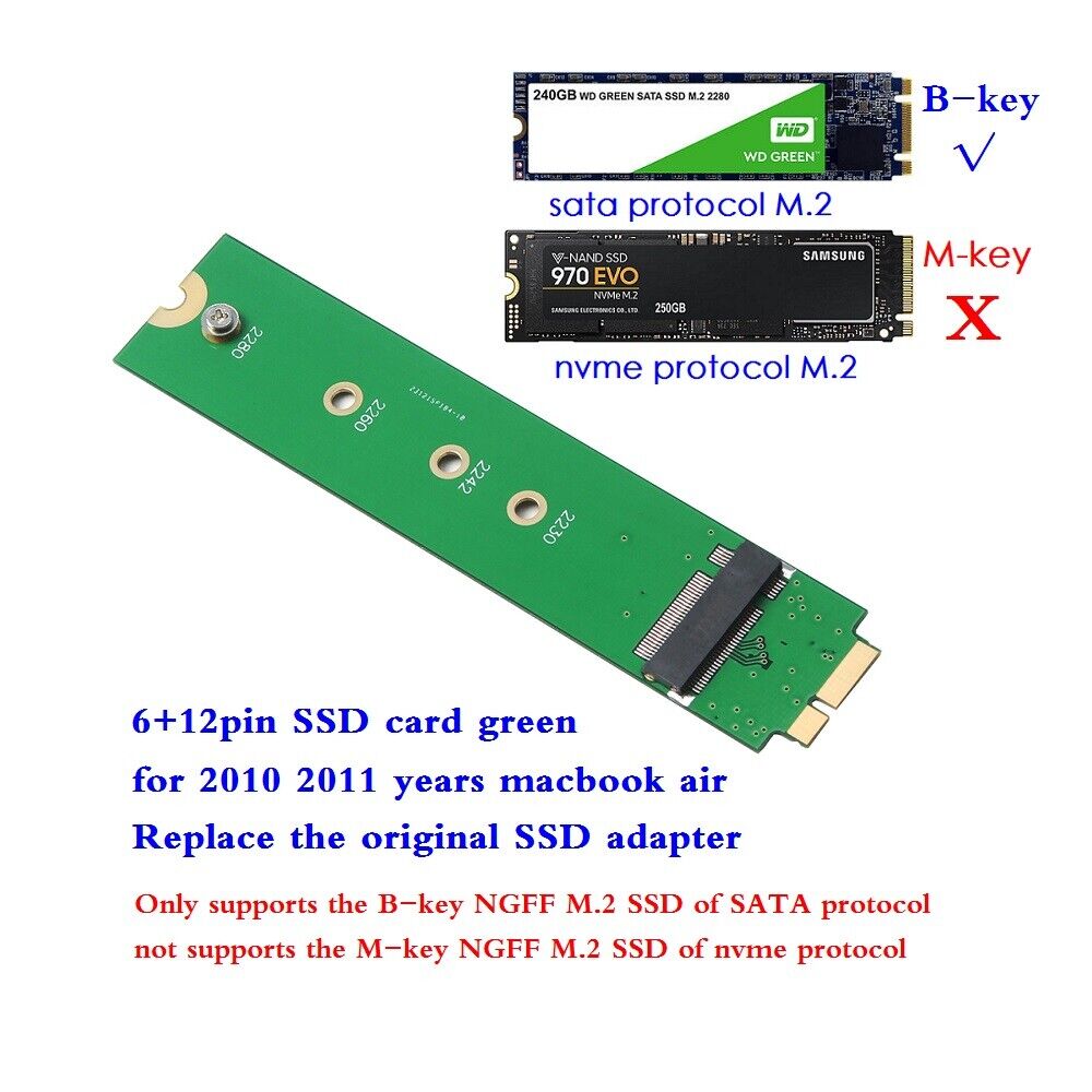 SSD upgrade card adapter for macbook air pro 2010/11/12/13/14/15/16/17 hard disk