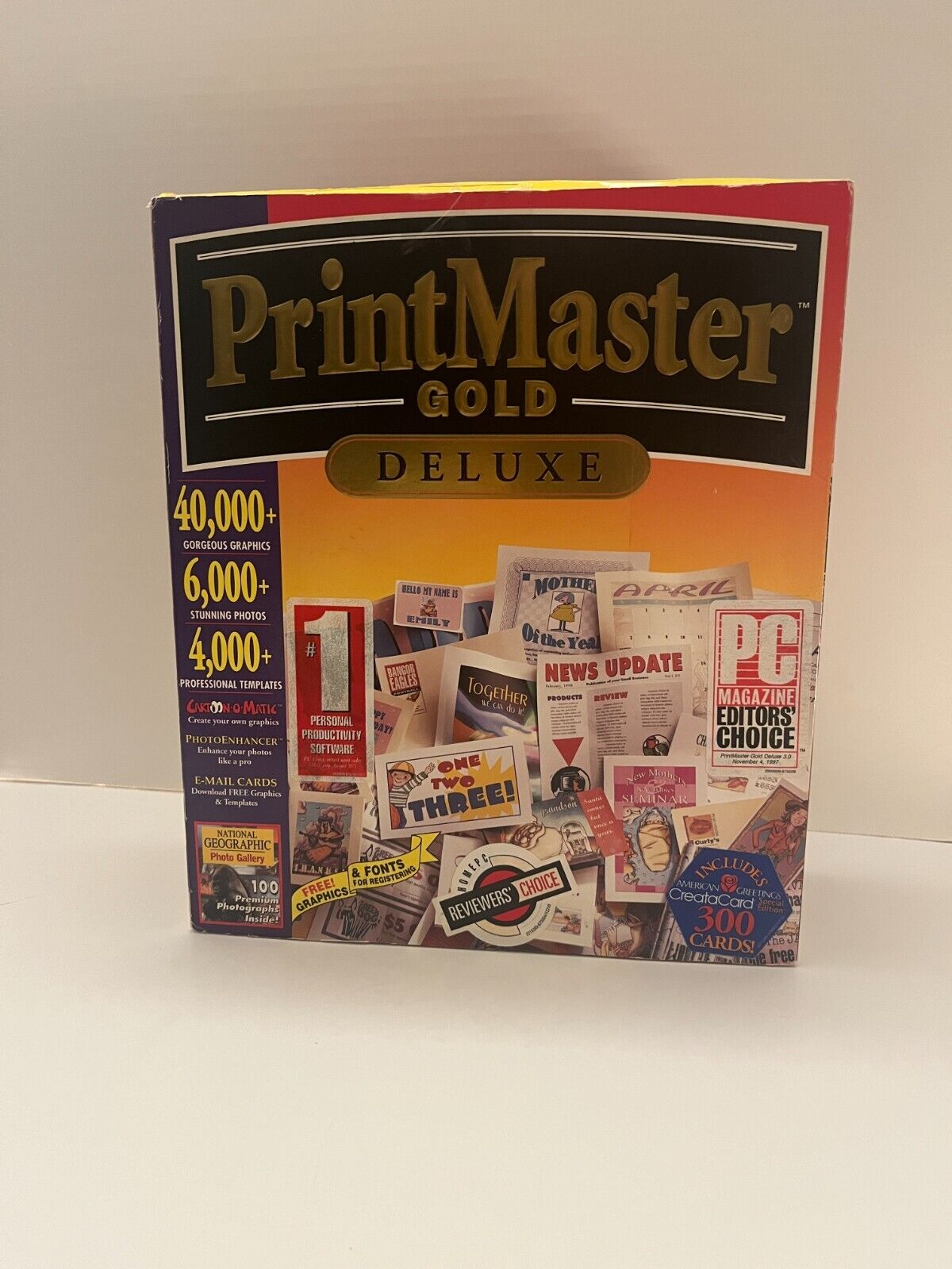 Printmaster Gold Deluxe 4.0 Vintage Graphics CD for Win 95 & 3.1 - NEW IN BOX