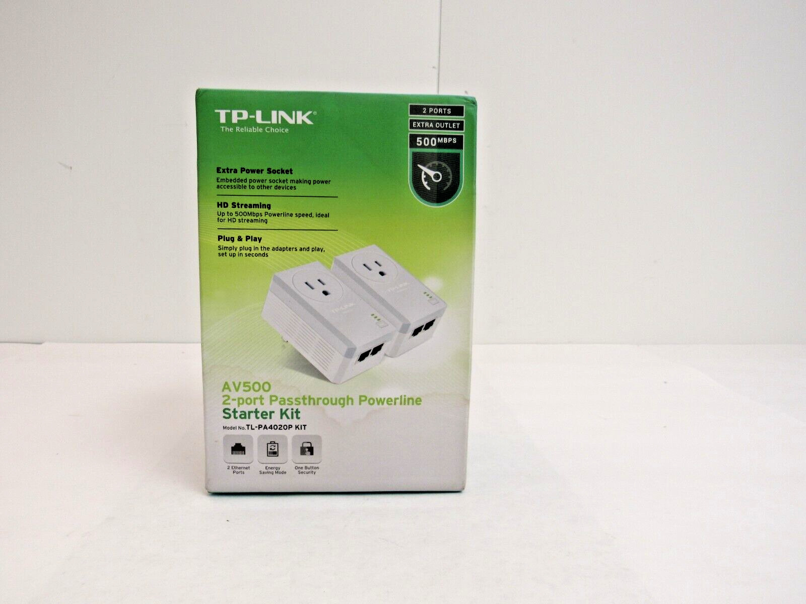 TP-LINK AV500 2-PORT Passthrough Powerline Starter Kit F-5