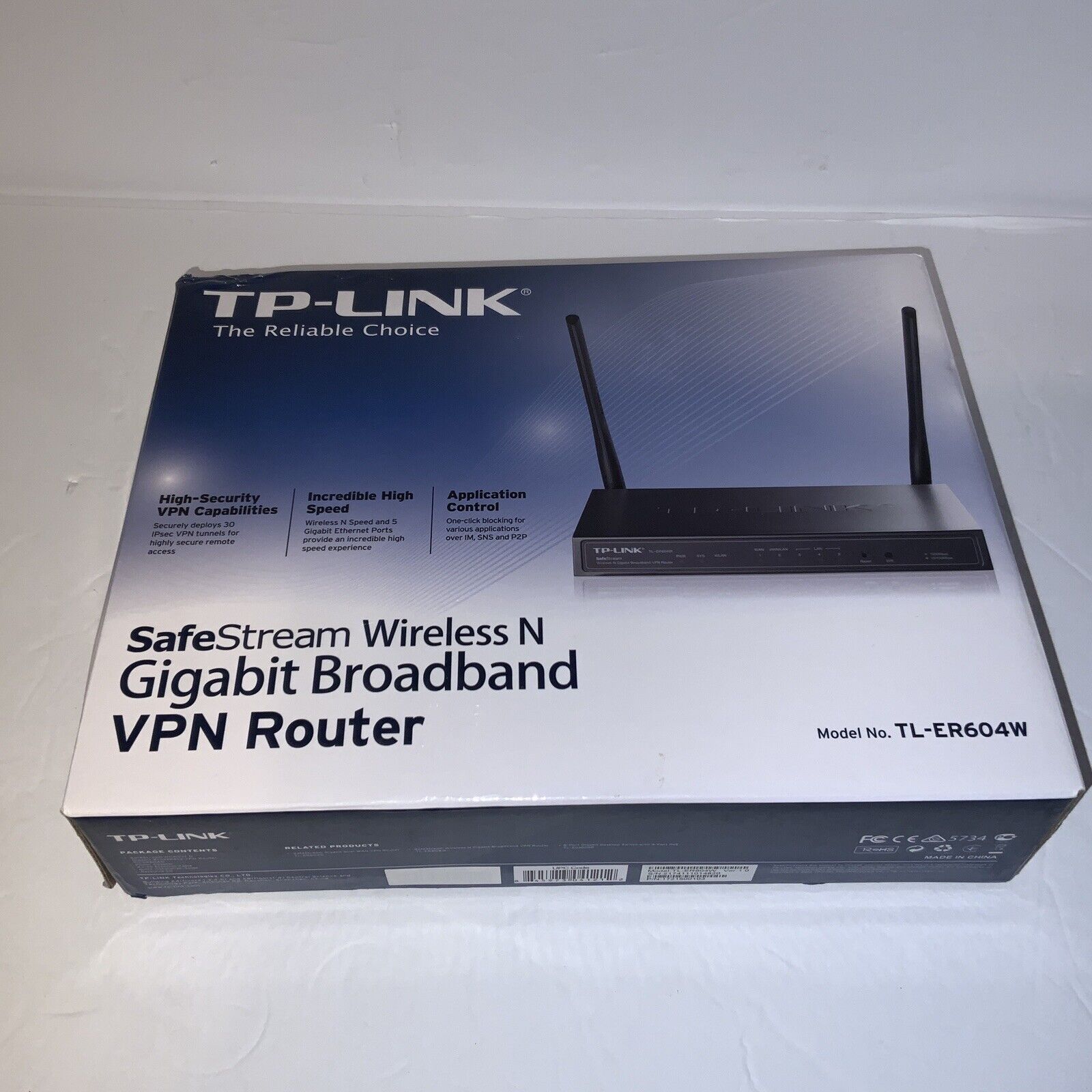 TP-Link SafeStream Wireless N Gigabit Broadband VPN Router- TL-ER604W