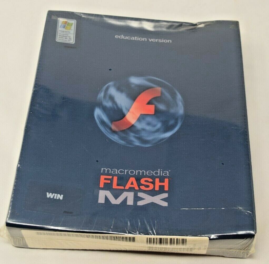 NOS Macromedia Flash MX Win Education Version Factory Sealed