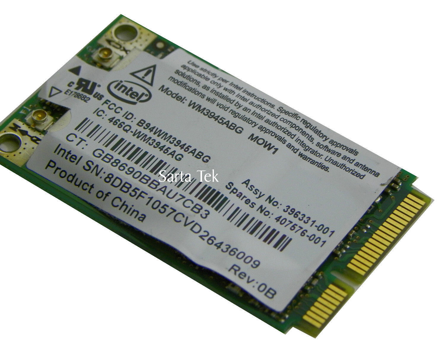 Original HP 407576-001 Intel PRO/Wireless WM3945ABG a/b/g Mini-PCIE 