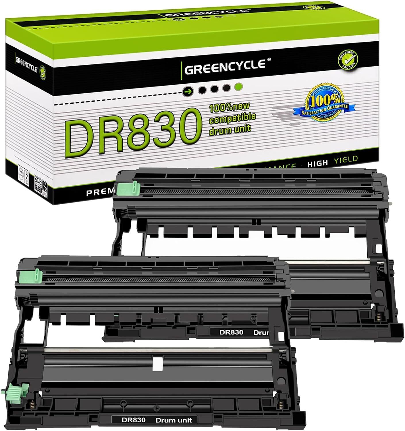2 Pack DR-830 DR830 Drum Unit for Brother HL-L2405W HL-L2460DW HL-L2480DW TN-830