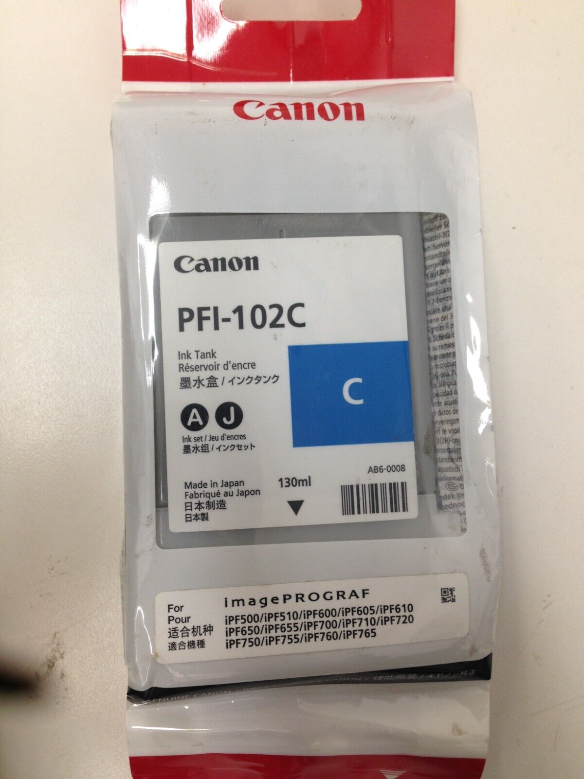 Genuine Canon SEALED PFI-102C,PFI-102Y,PFI-007BK, PFI-102BK, PFI-102MBK,PFI-104M