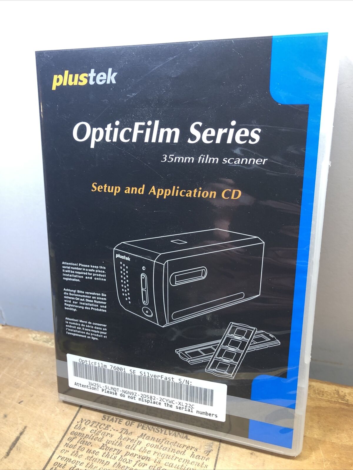 PLUSTEK OPTICFILM SERIES 35mm Scanner 7300 - Setup & Application CD - 2 CD'S