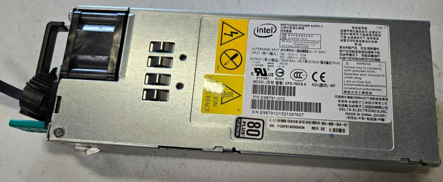 DPS-750XB A 750W Intel Switching Power Supply 80 Plus Platinum