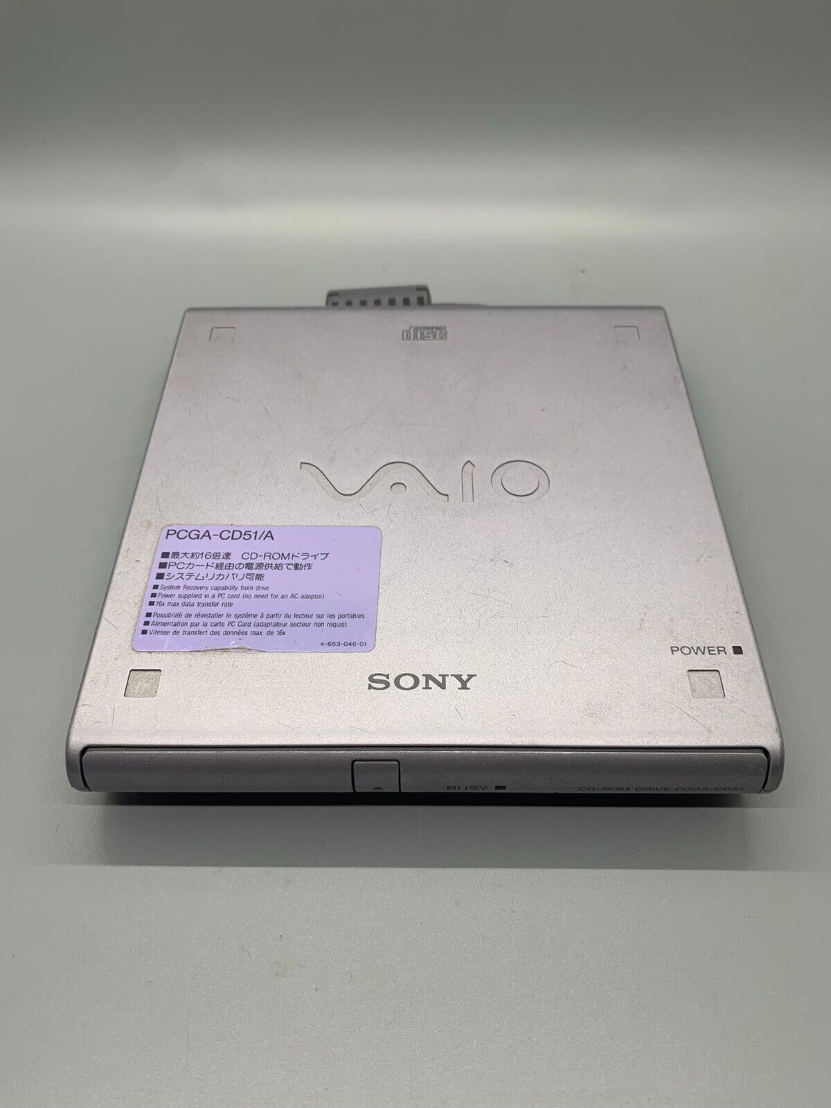 SONY VAIO PCGA-CD51 External Portable CD-ROM Drive Used